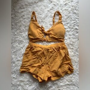 Women's Yellow Matching Set